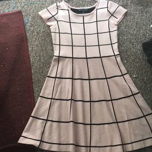 Pink and black dress